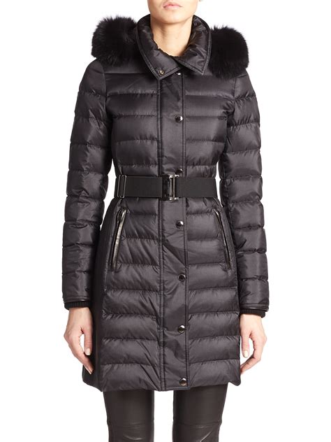 burberry abbeydale fur coat|net a porter Burberry jacket.